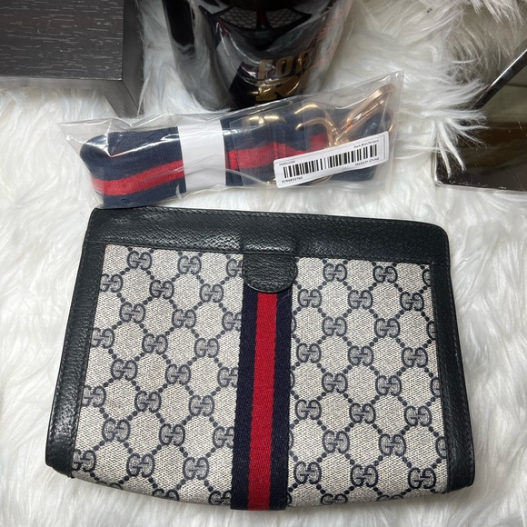 Gucci sherry line Ophidia Clutch Pouch converted to Crossbody shoulder bag - Picture 3 of 15